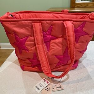 Protective Laptop Sleeve, Pink Star Quilted Tote Bag
New with tags